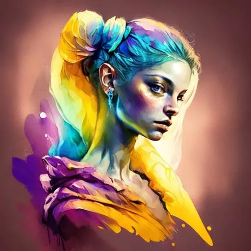 fairy goddess with cool colors, realistic, closeup | OpenArt