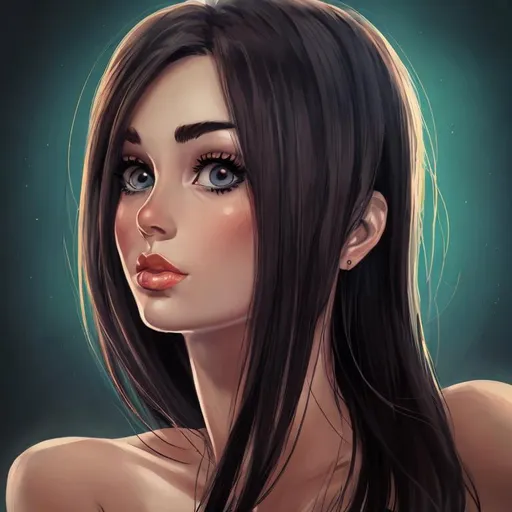 Beautiful woman cartoon portrait | OpenArt