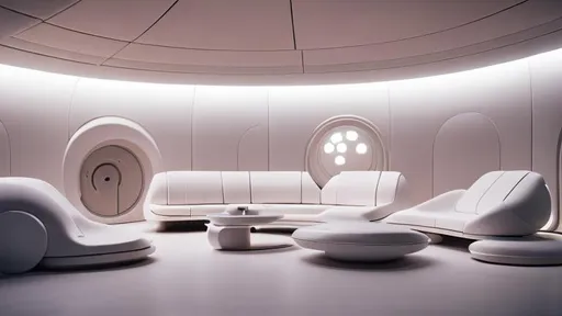 Prompt: futuristic minimalist living room, surreal, coherent composition, architecturally accurate, architecture photography, 8 k. Futuristic Interior like in the movie Dune from Denis Villeneuve. Clean, beige, Creme, white Tones and Shades.