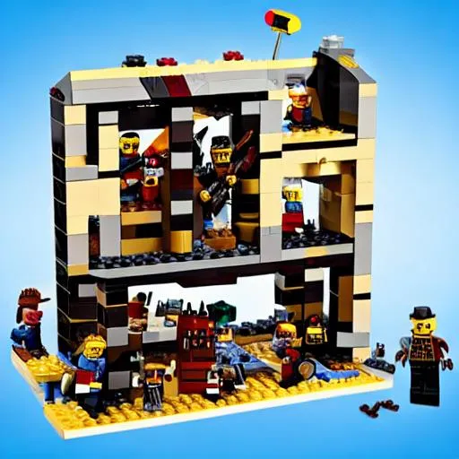 Prompt:  five nights at freddy's  lego set