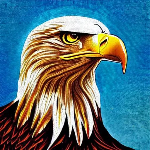 eagle in style Color Field Painting | OpenArt