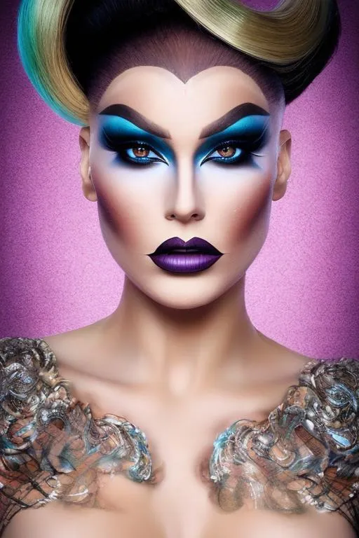 Prompt: Fierce drag Queen makeup tutorial 