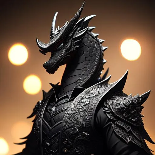 Prompt: Black dragon wearing a vest
, perfect composition, hyperrealistic, super detailed, 8k, high quality, trending art, trending on artstation, sharp focus, studio photo, intricate details, highly detailed, fairy lights, brokeh, gothic