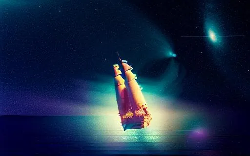 Prompt: British Galleon sailing through space dust in galaxy dust,stars,concept,illustration,UHD,Realistic