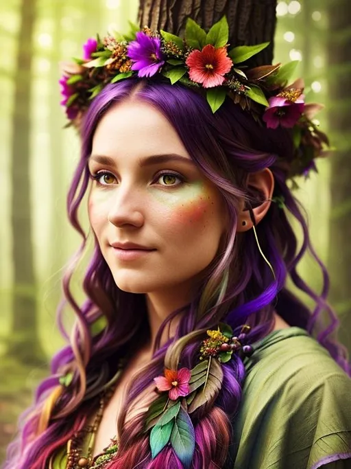 Create a stunning and colorful 8K digital art portra... | OpenArt