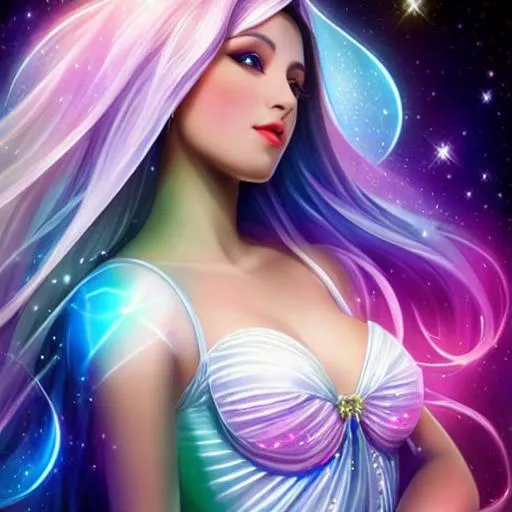 Prompt: White prism, cosmic,etherial, fairy, goddess of light ,closeup