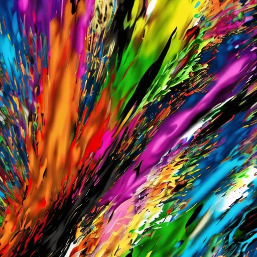 Prompt: Multi color abstract splash