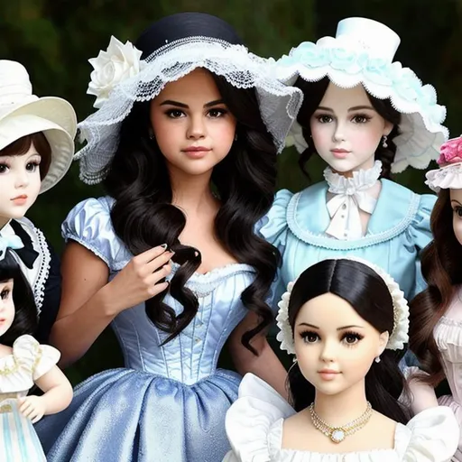 Selena Gomez being turned into a porcelain doll wear...