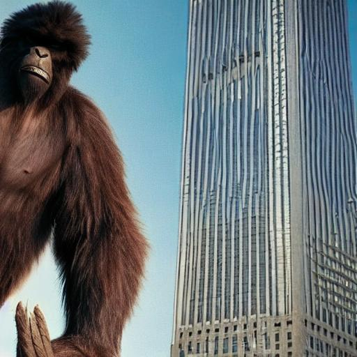 bigfoot claiming the twin towers | OpenArt