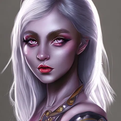 Prompt: drow girl, portrait, D&D, realistic, highly detailed, 4k,