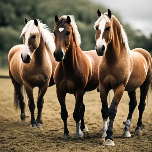 Prompt: horses