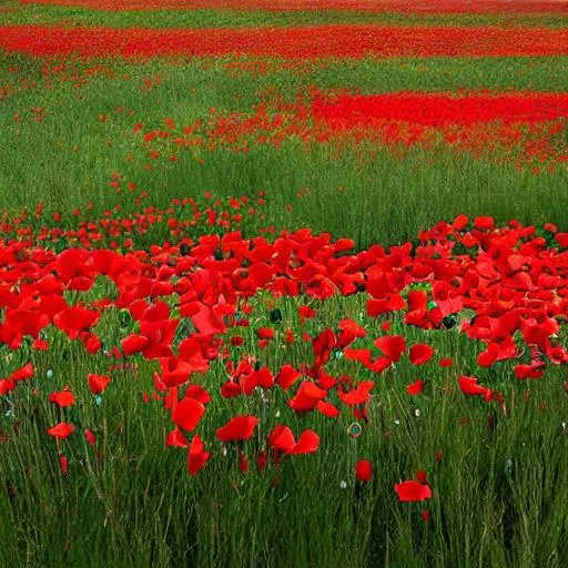 Prompt: Poppy meadow