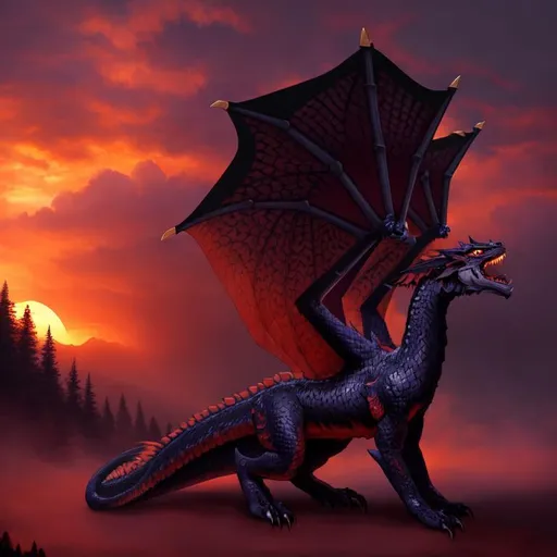 Prompt: Sinister, Dramatic, Ominous, {Western Dragon}, big dreamy eyes, beautiful intricately-colored scales, symmetrical, sunset, ultra HD, digital painting, Magical forest background, uber detailed, 64k, high quality, sharp focus, studio photo, intricate details, highly detailed --s98500