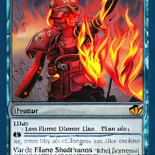 Prompt: flame soldier