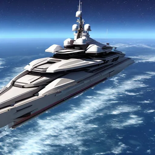 Prompt: space mecha yacht realistic smooth