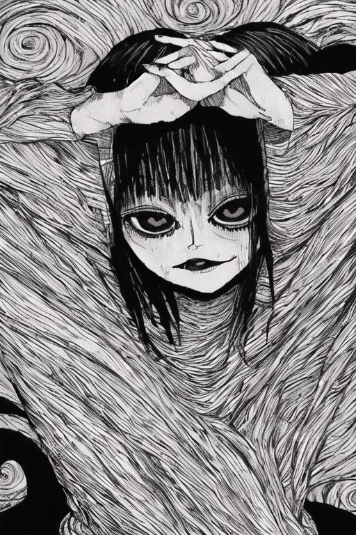 Junji Ito Horror, Uzimaki, Black And White, Tomie Cu 