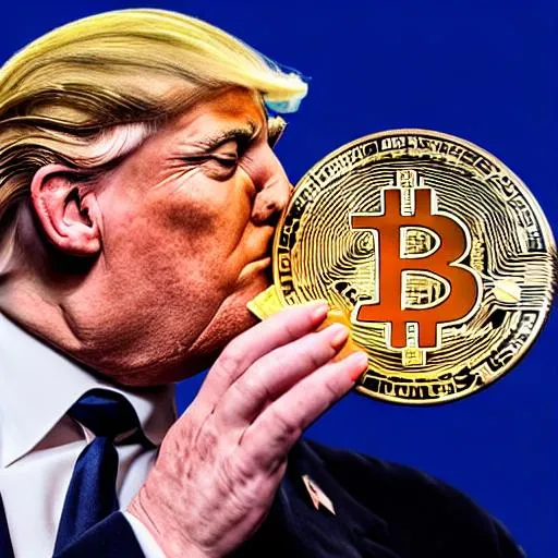 Donold Trump Kissing A Bitcoin During 2020 Covid Pan... | OpenArt