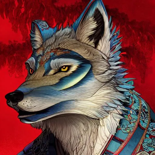 Prompt: a beautiful hyperdetailed character design of a wolf with a chinese kung fu master clothing victo ngai cyberpunk style, from china, style of studio ghibli, makoto shinkai, raphael lacoste, louis comfort tiffany, artgerm, james jean, ross tran, chinese styleultra sharp, smooth, sharp focus, art Jean-Léon Gérôme, highly detailed, trending on artforum, artstation hq, behance hd, on display in Musee D'Orsay, on display in The Metropolitan Museum of Art