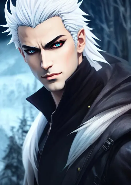 Vampire, Caucasian, boy, beautiful masculine face, d... | OpenArt