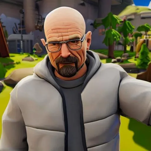 Prompt: walter white in fortnite