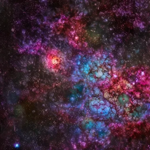 Prompt: view from center of Tarantula Nebula
