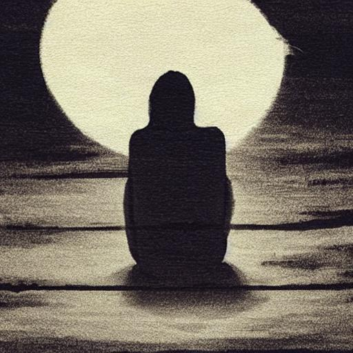 A girl sitting in the darkness, contemplating life a... | OpenArt