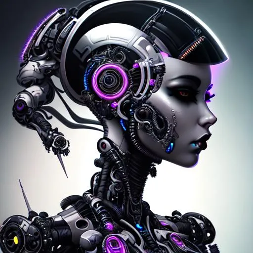 Prompt: snthwve style nvinkpunk amazing biomechanical cyborg beauty, futuristic, artificial intelligence, singularity, futurism, digital, binary, alluring, sleek