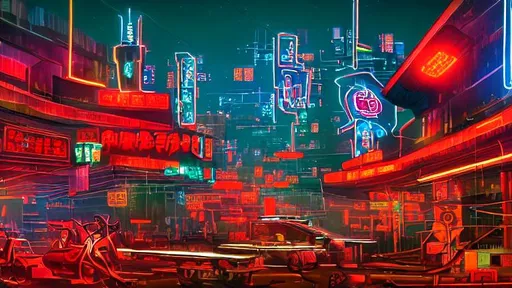 Prompt: landscape of a cyberpunk chinese commmunist city with neon hammer and sickle sign, watercolor, cinematic lighting, mood lighting, vivid colors, neon colors, space communism