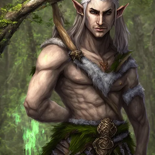 Prompt: druid male elf 