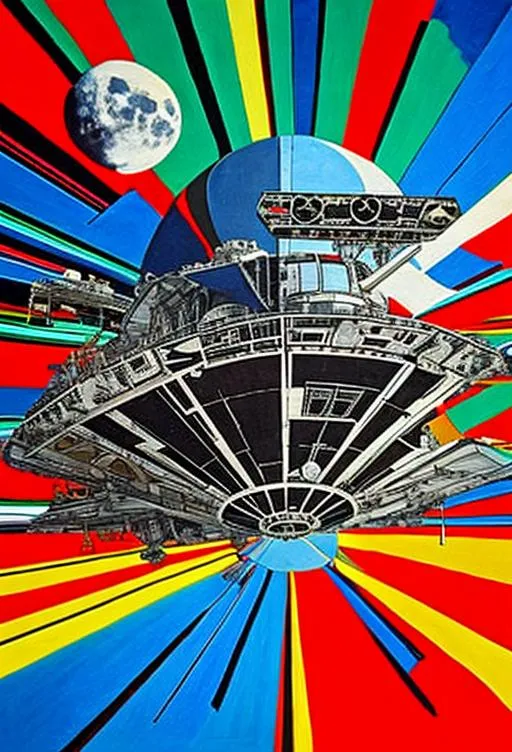 Millennium Falcon in space, Georgia O'Keefe's study,... | OpenArt