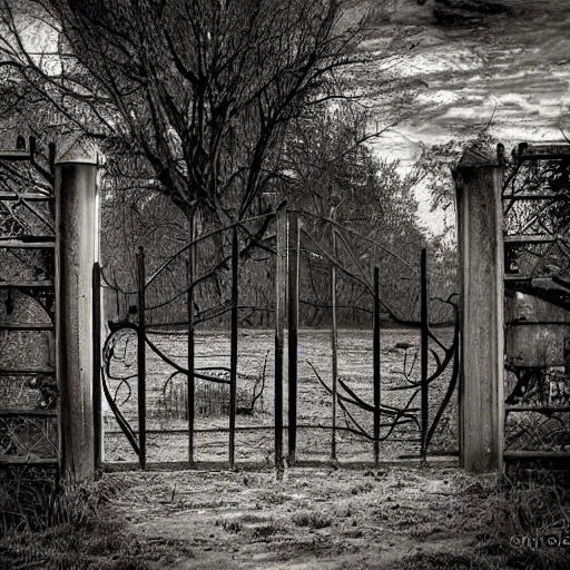 Old abandoned gate realism | OpenArt