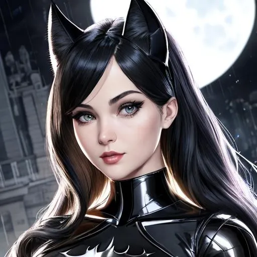 Prompt: (((masterpiece))), (((full body))), ((best quality)), hyper quality, ((HIGHEST RESOLUTION)), refined rendering, extremely detailed CG unity 8k wallpaper, highly detailed, (super fine illustration), highres, (ultra-detailed), detailed face, (((perfect face))), (((DC COMIC characters BATMAN AND CATWOMAN))), stunning art, best aesthetic, twitter artist, amazing, high resolution, fine fabric emphasis, UHD