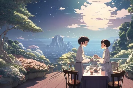 Prompt: A beautiful, artistic painting based on the quote “Everything you can imagine is real”, professional waiter col our, light and subtle colors, 4k resolution, Studio Ghibli