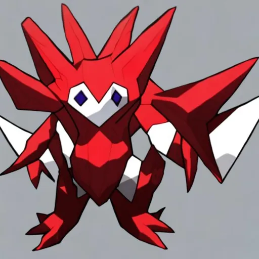 Prompt: fakemon haxorus white red