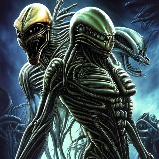 Prompt: alien V predator 

