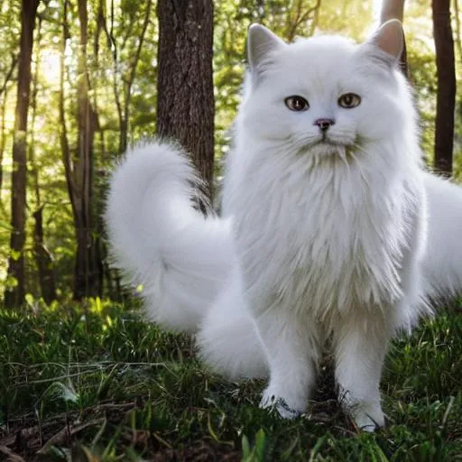 Highly detail beautiful cat with white fur in 4k ult... OpenArt