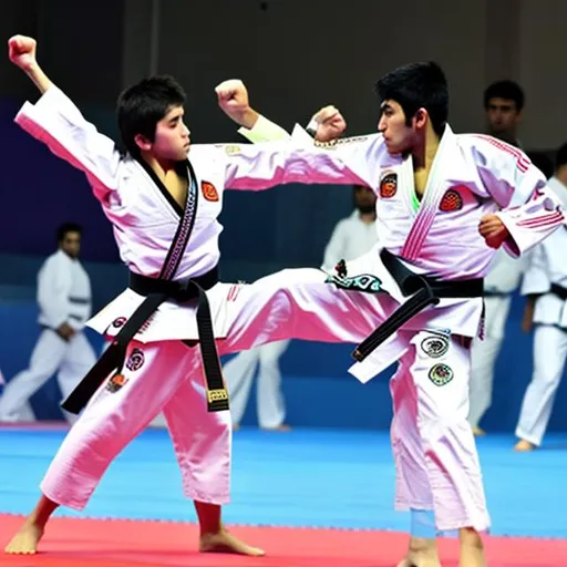 Prompt: Taekwondo player of iran
