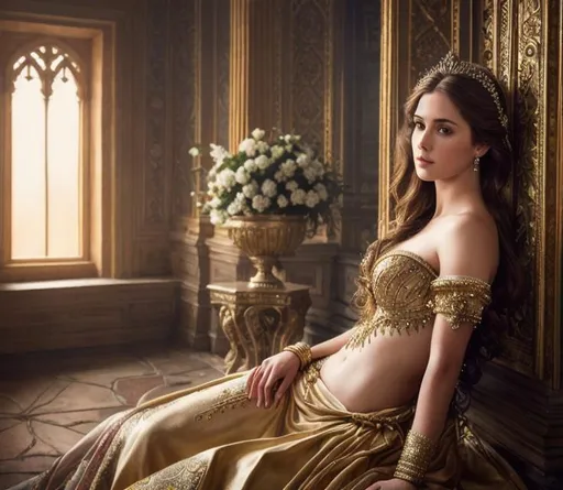 Prompt: create most beautiful photograph of most beautiful fictional female princes, extremely, detailed environment, detailed background, intricate, detailed skin, natural colors , professionally color graded, photorealism, 8k, moody lighting


