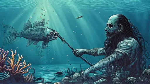 Dead man staring to fish, fish know what is life, ma... | OpenArt
