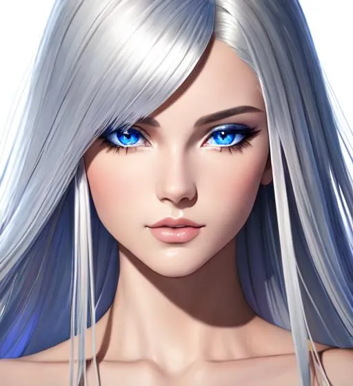 Masterpiece, 2d anime character, beautiful girl, grey hair