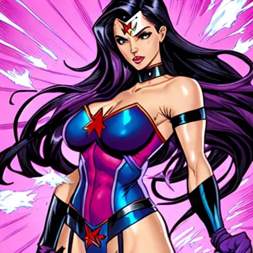 Prompt: Amalgam psylocke/wonder_woman 