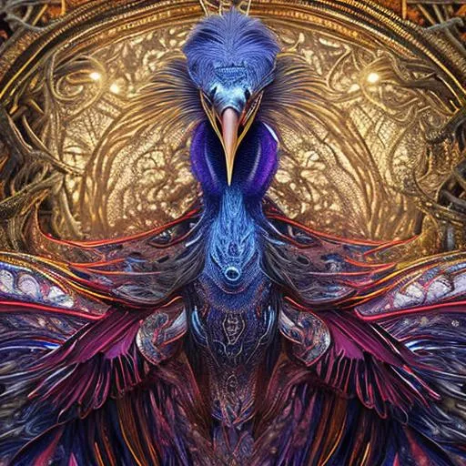 Prompt: highly detailed oil painting | very intricate | cinematic lighting | neon and blood colors | gothic background | a beautiful heron, gold glowing skin, long elegant tangles of black hair, hyper realistic masterpiece, highly contrast water color pastel mix, sharp focus, digital painting, pastel mix art, digital art, clean art, professional, contrast color, contrast, colorful, rich deep color, studio lighting, dynamic light, deliberate, concept art, highly contrast light, strong back light, hyper detailed, super detailed, render, CGI winning award, hyper realistic, ultra realistic, UHD, HDR, 64K, RPG, inspired by wlop, UHD render, HDR render