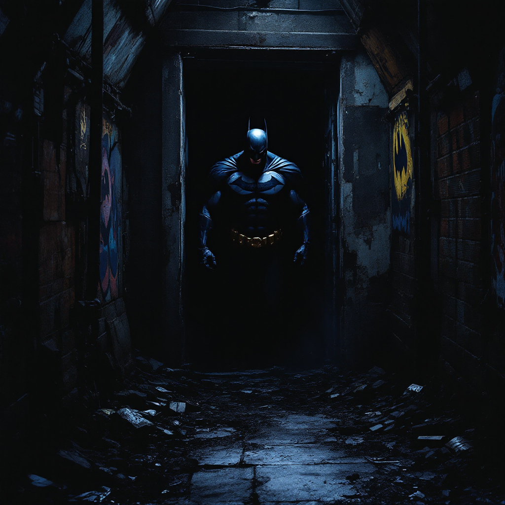 (Masterpiece), A vivid dark rendition of (Batman) em...