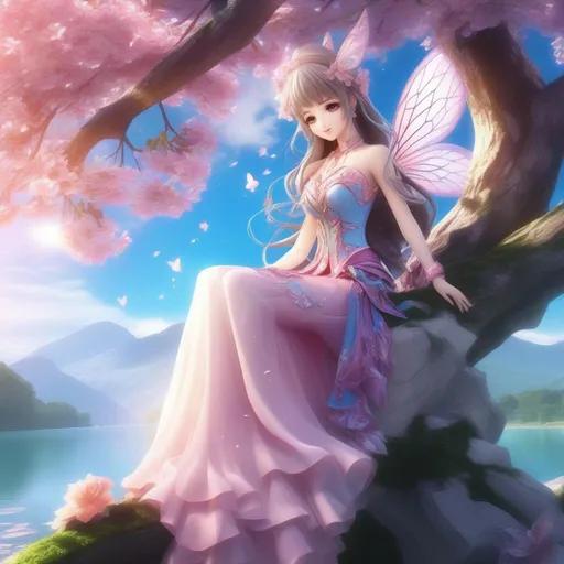 Prompt: 3d anime woman and beautiful pretty art 4k full raw HD tree fairy