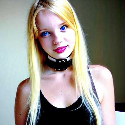 Cute Blonde Perky Chokerphotographic Sfw Openart