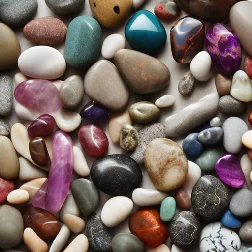 Prompt: the pebbles, stones, and gems of life within you