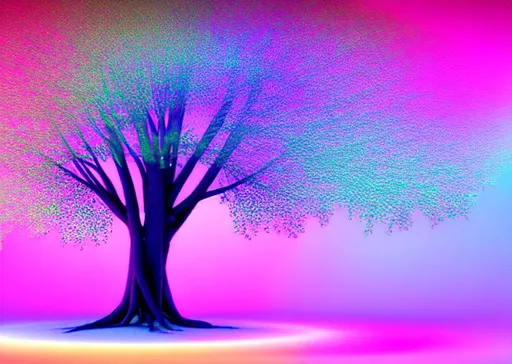 Prompt: etherial tree of life, pastel shades of heavenly colours moving image of light 