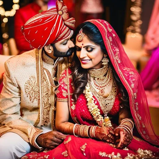 Prompt: Indian Wedding Title video
