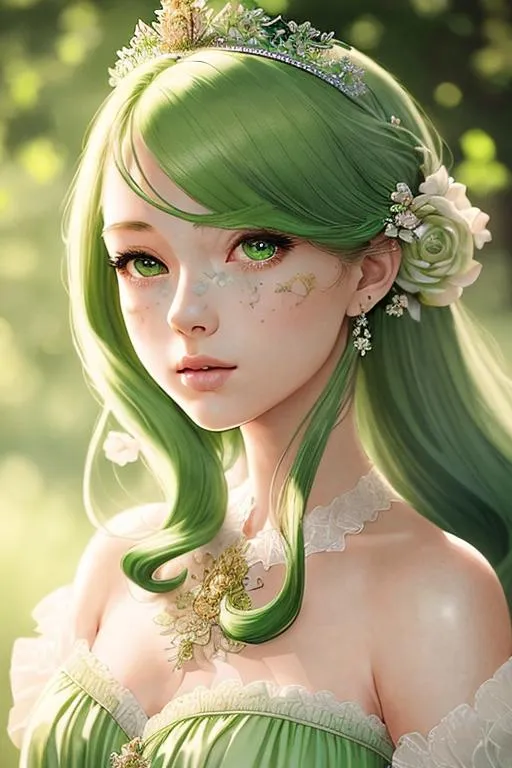 Prompt: ((best quality)), ((masterpiece)), ((realistic)), (detailed) illustration photographic , beautiful face, cute, smaragd queen, green hair colour,  , perfect composition,elegant smaragd dress , hd octane render, messy wob cut,high resolution scan, masterpiece, hyperrealism, delicate detailed complex, highly detailed, intricate detailed, volumetric lighting, light reflection, highly detailed concept art, trending on artstation, vivid colors, melancholic, green poison cloud background, loneliness, depressing, hopelessness, suffering
(((close up face shoot))), dim lights, 8k uhd, realistic, Nikon z9, raytracing, focus face, (sharpness:2. 0)