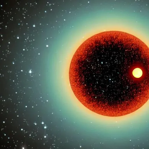 Prompt: A planet colliding with a star